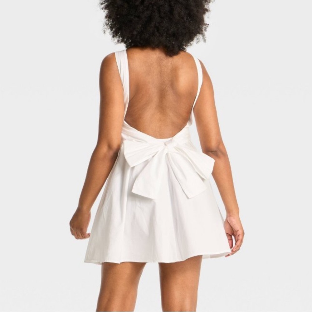 Women's Bow Back Mini A-Line Dress - Wild
Fable™ White S NWOT